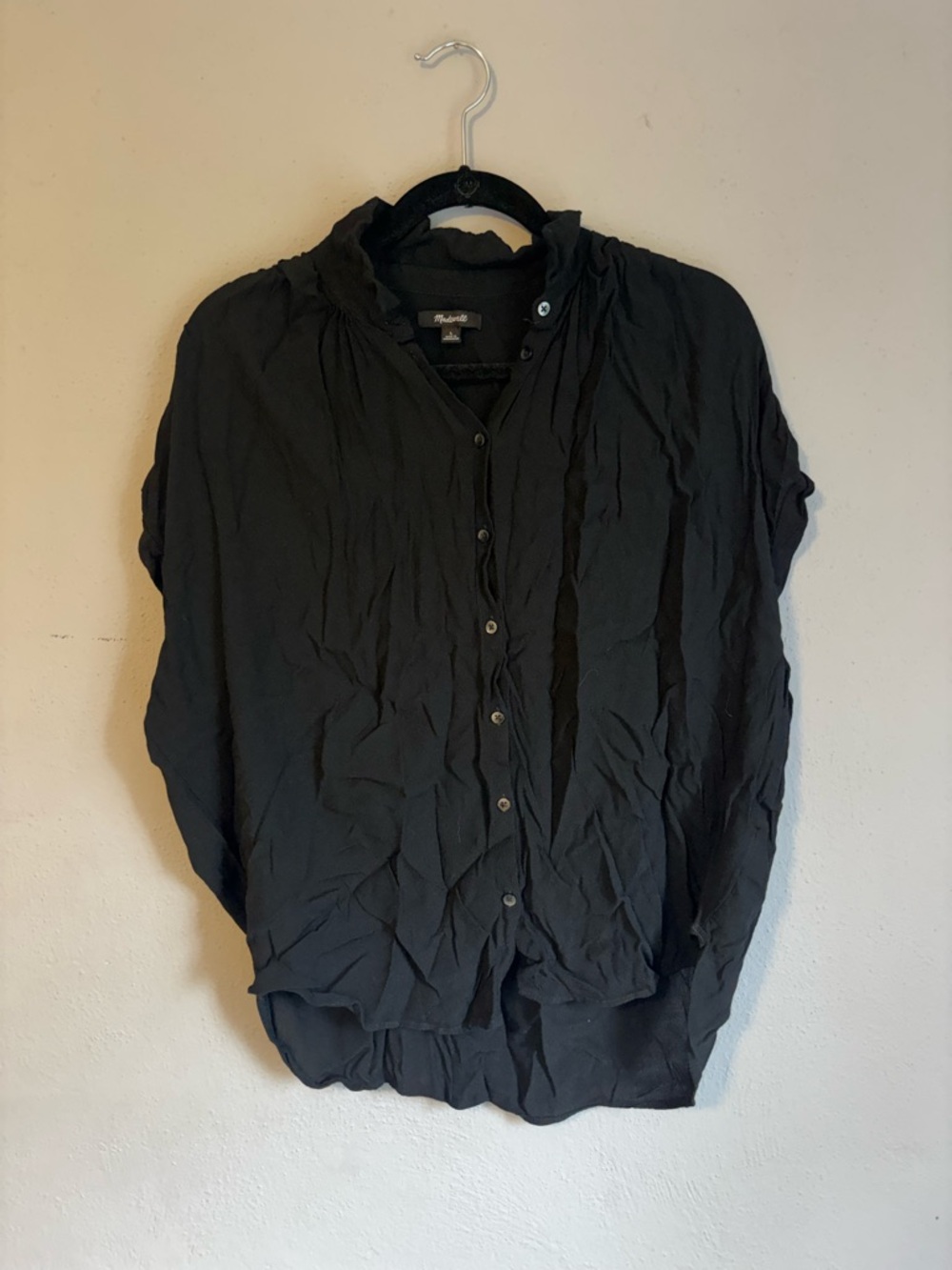 Madewell Black Button-Down Blouse